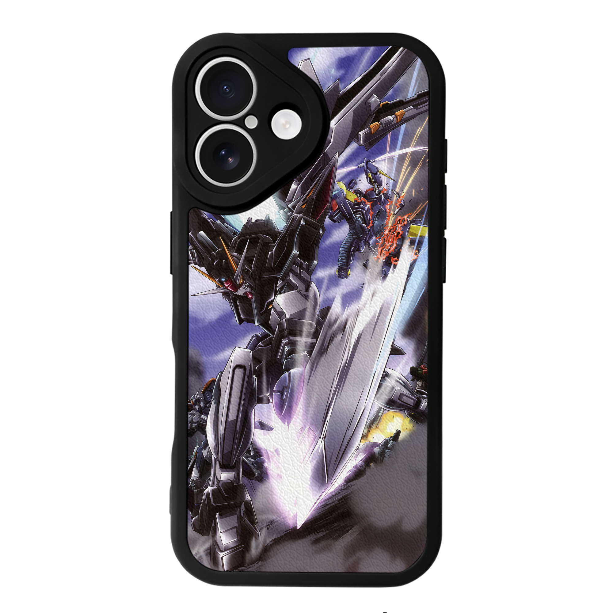 （画像用） 機動戦士ガンダム Mobile Suit Gundam 【iPhone 16シリーズ対応】シリコンスマホケース（レザー調） 材質：シリコン